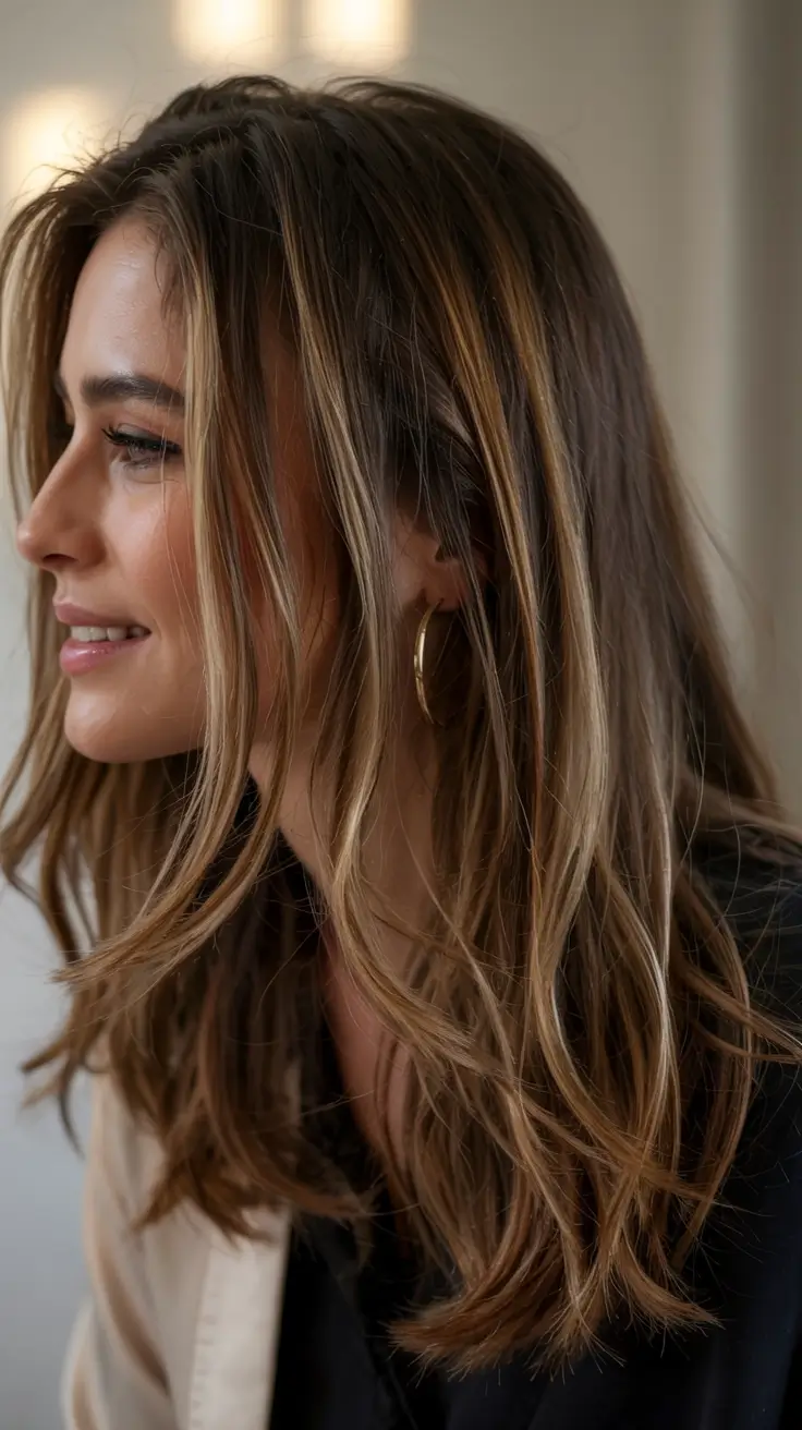 fall hair color ideas 2025 Creamed Coffee with Flaxen Shimmer