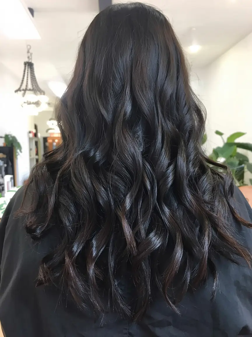 fall hair color ideas for black hair ideas 2025 Warm Espresso Twist for Everyday Luxury
