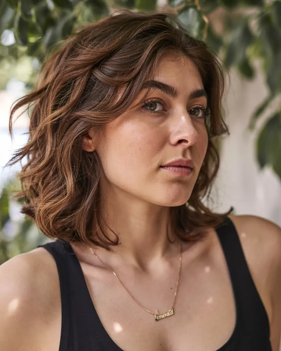 fall haircuts for chubby faces ideas 2025+Structured Midi with Flipped Layers