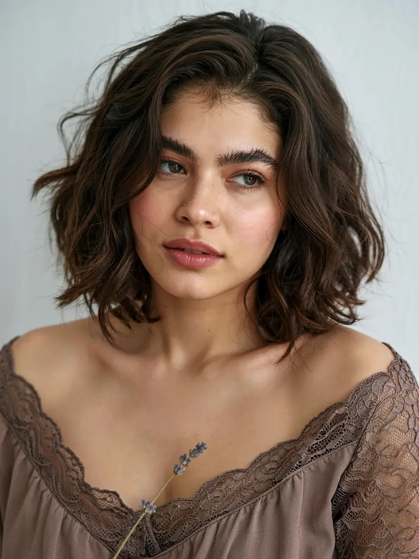 fall haircuts for chubby faces ideas 2025+Deep-Wave Bob with Velvety Volume