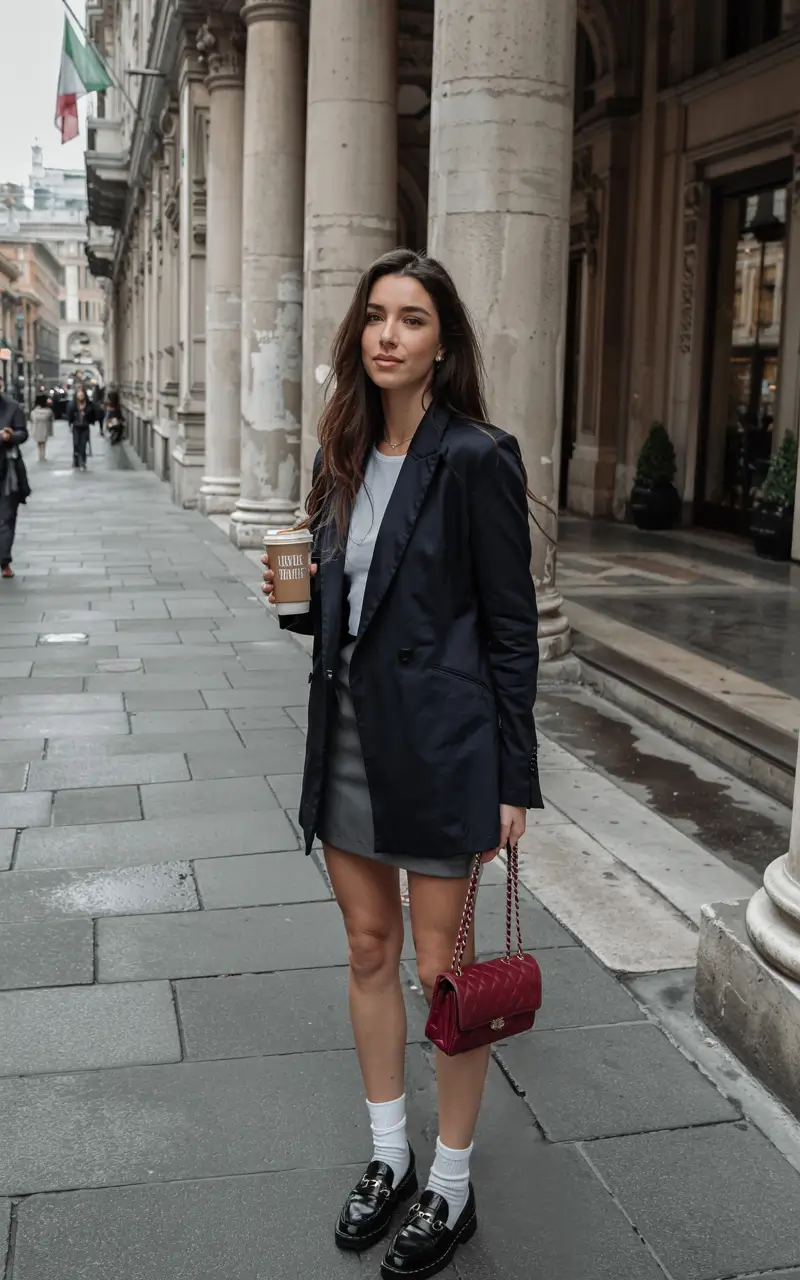 fall office outfits for women ideas 2025 Schoolgirl-Polish with City Energy