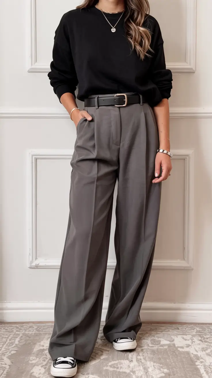 fall office outfits for women ideas 2025 Relaxed Tailoring with Sporty Energy