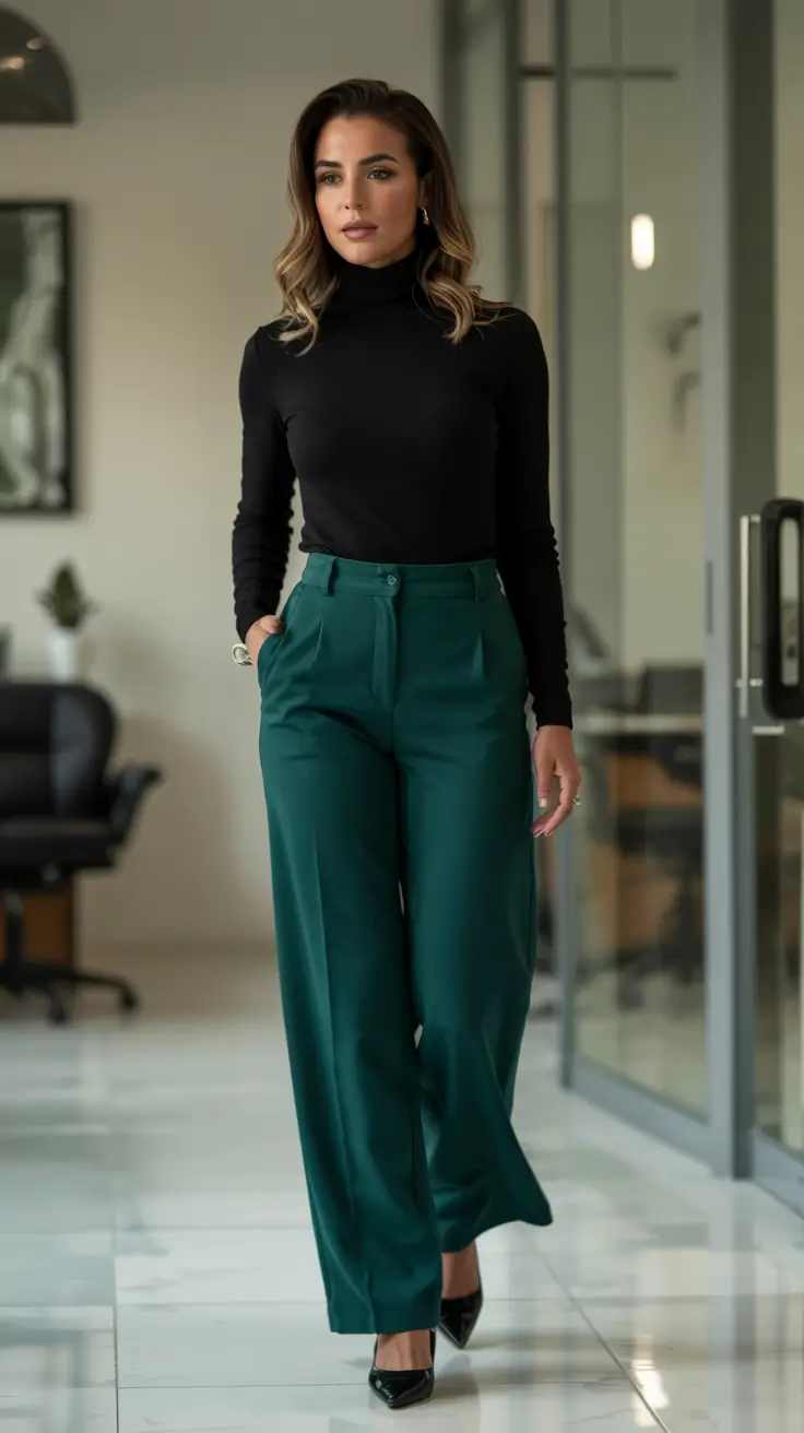 fall office outfits for women ideas 2025 Statement Color with CEO Energy