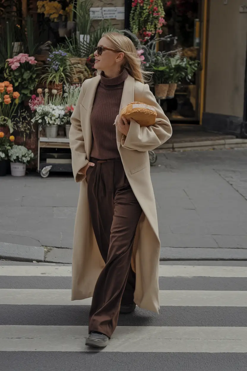 fall old money outfits ideas 2025+Café Chic with a Touch of Toast