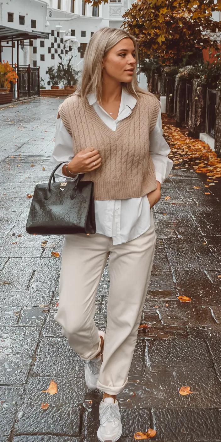 fall old money outfits ideas 2025+Preppy Comfort Meets Weekend Errands