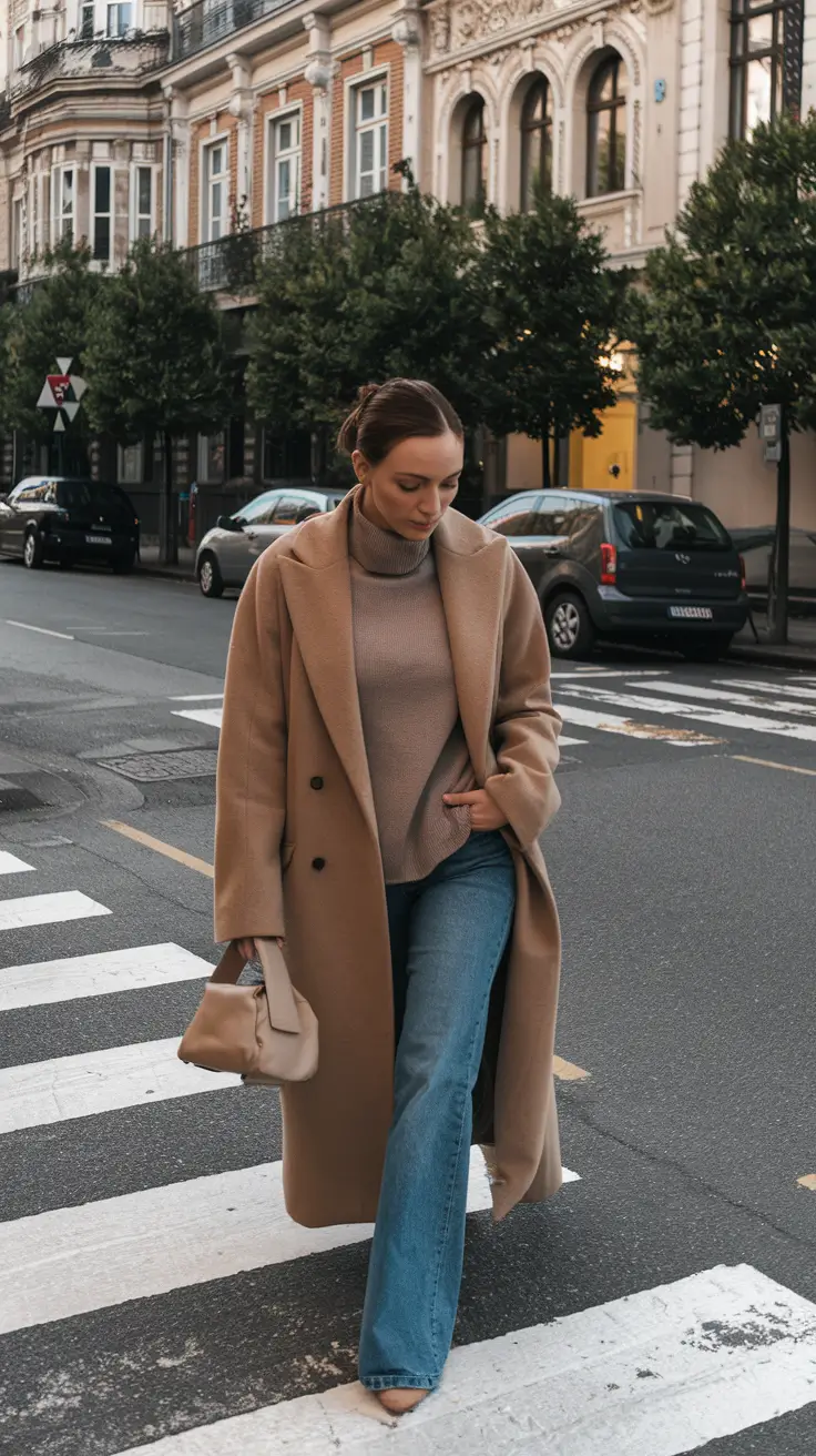 fall old money outfits ideas 2025+Classic Neutrals with a Blue Jean Twist