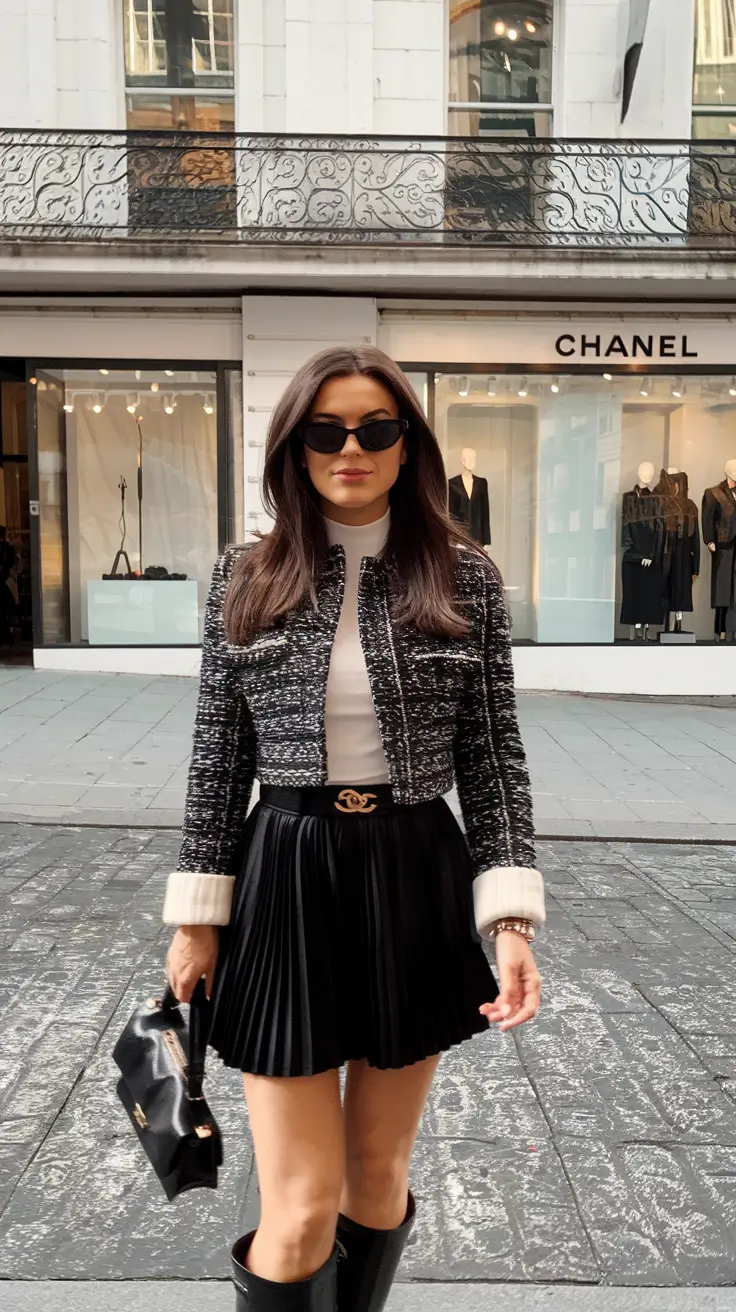 fall old money outfits ideas 2025 Classic Chanel with a Youthful Twist