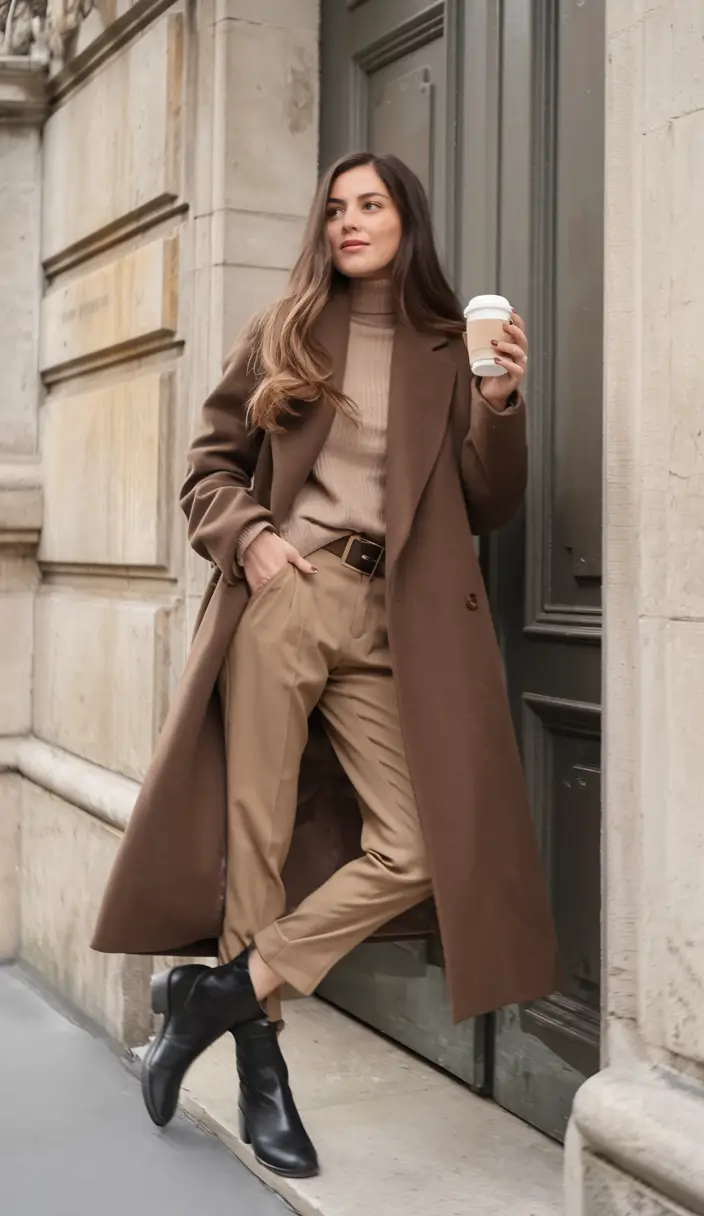 fall old money outfits ideas 2025+Shades of Mocha: The Understated Power Look
