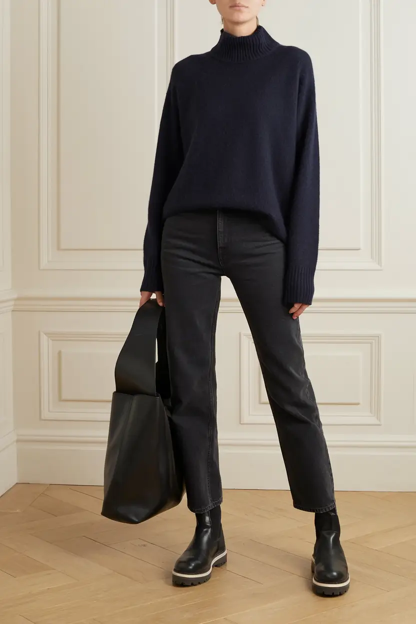 fall outfits ideas Deep Navy and the Art of Simplicity