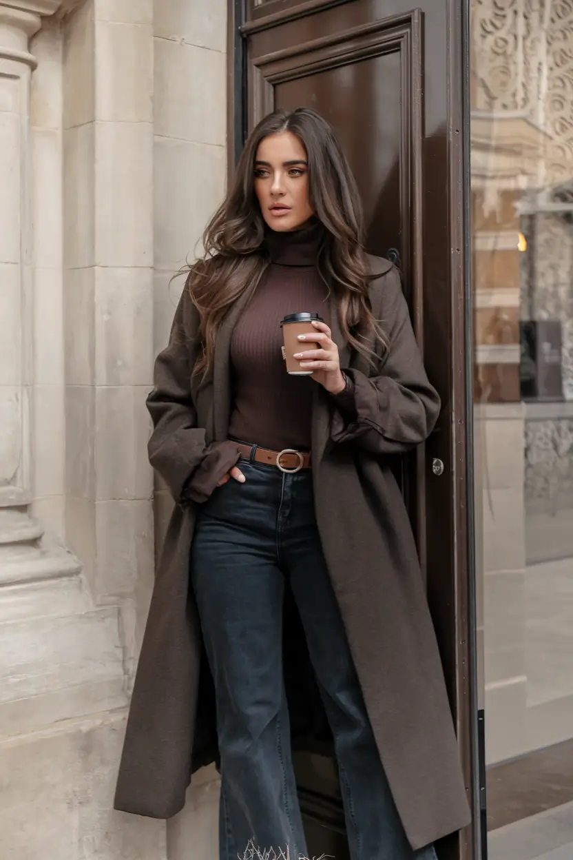 fall outfits ideas Monochrome Layers, Elevated