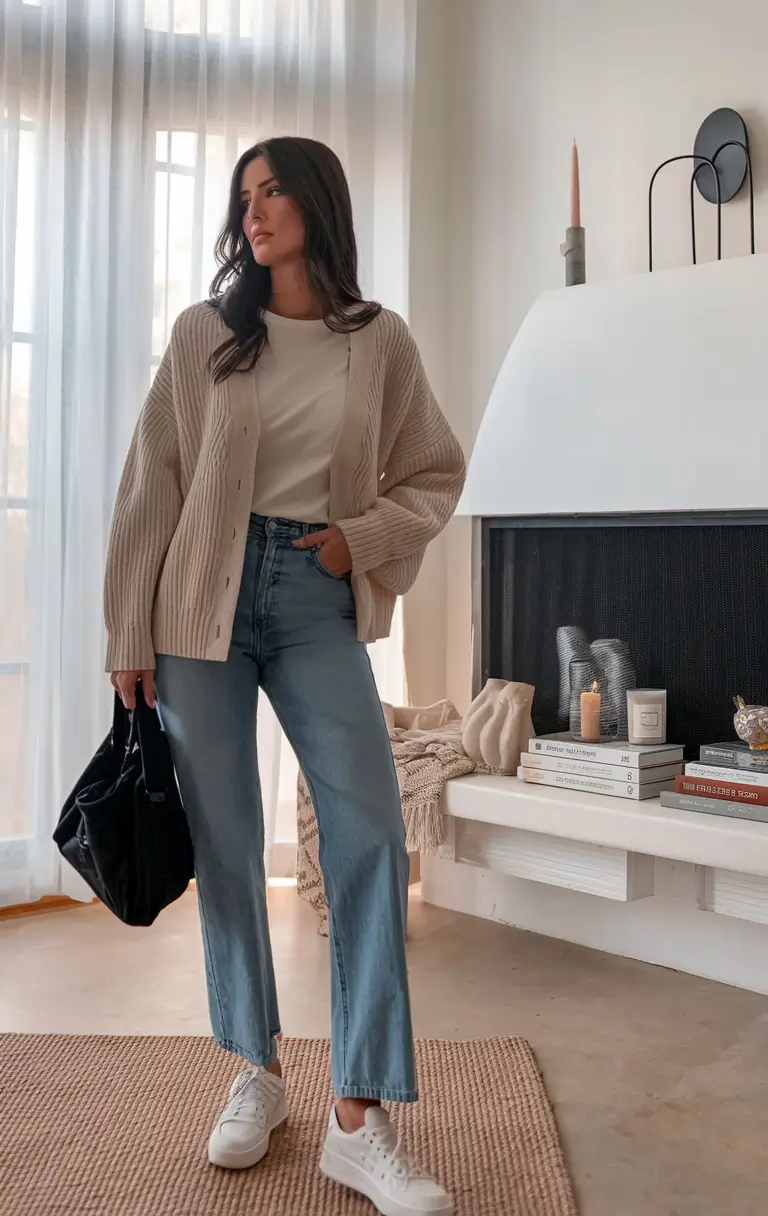 fall outfits ideas Creamy Cardigan Days