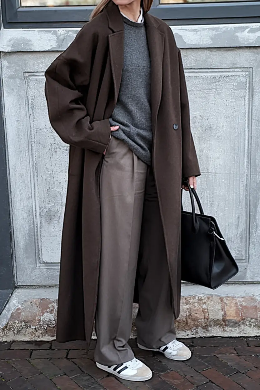 fall outfits ideas Coffee-Toned Layers Done Right