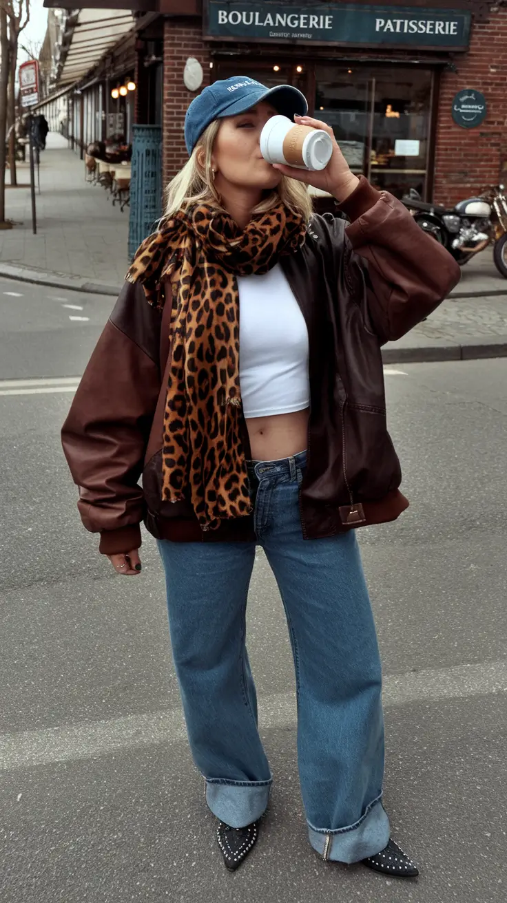 fall outfits ideas Sporty Cool with a Wild Streak