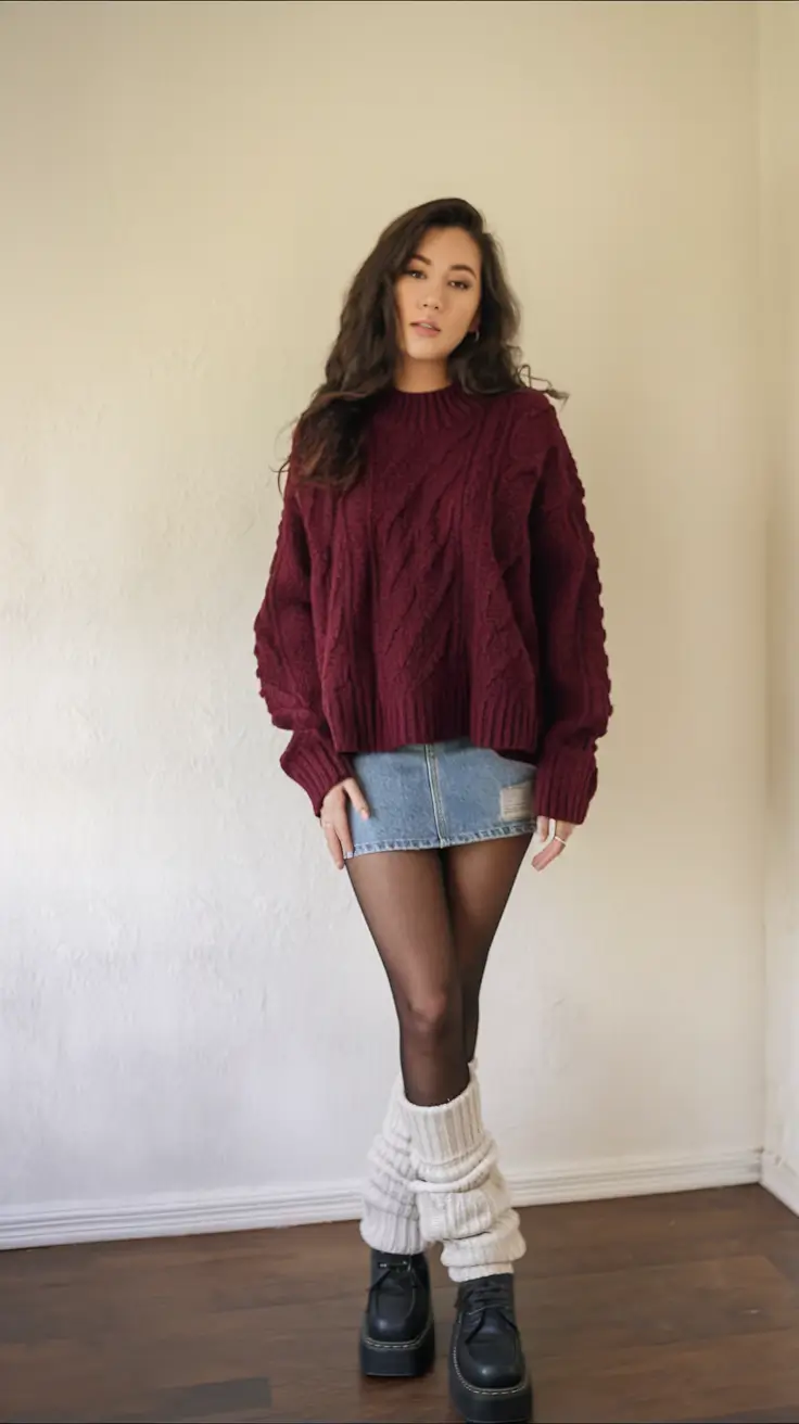 fall outfits ideas Preppy Nostalgia with a Cozy Twist