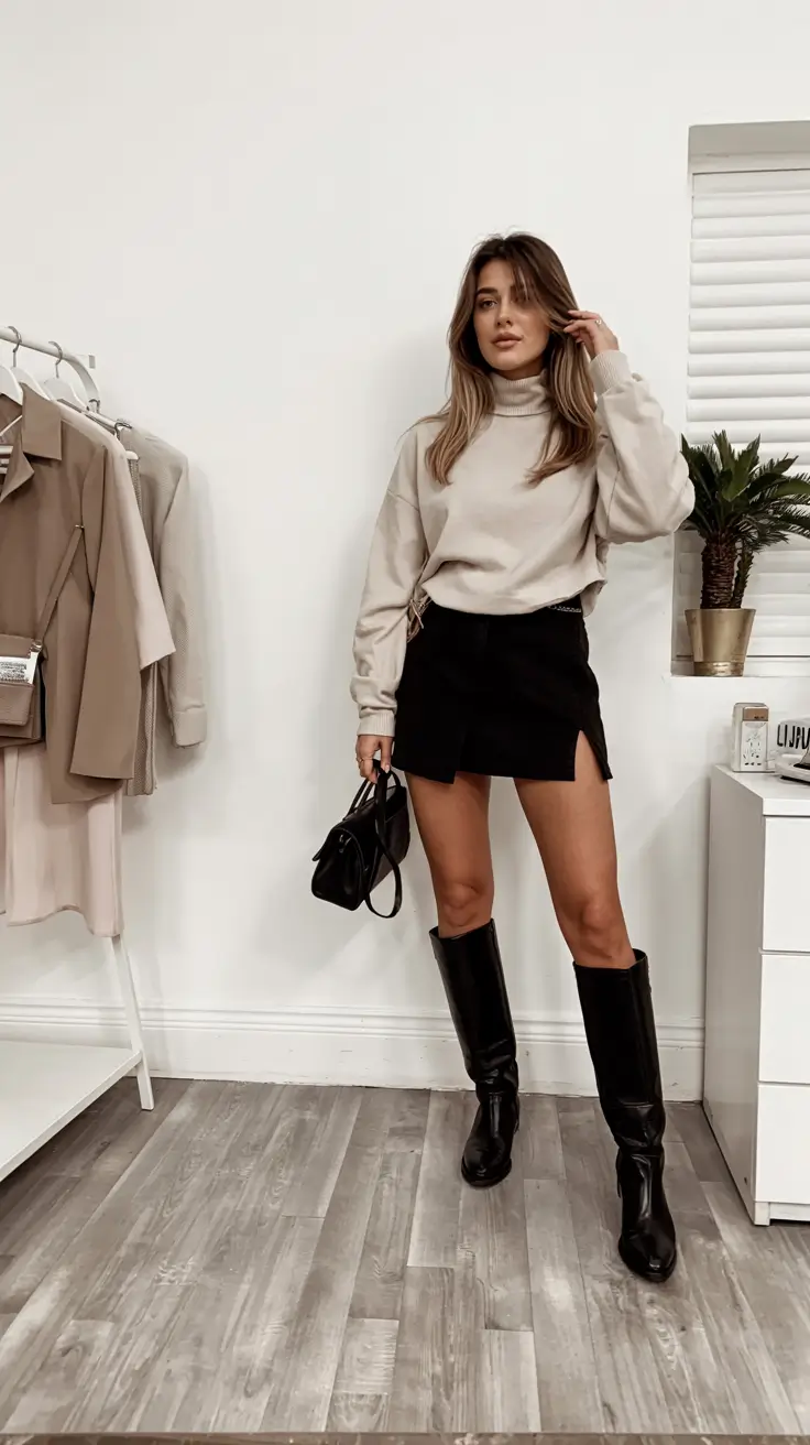 fall outfits latina women - cute ideas 2025 Knit Meets Mini: The Fall Femme Formula