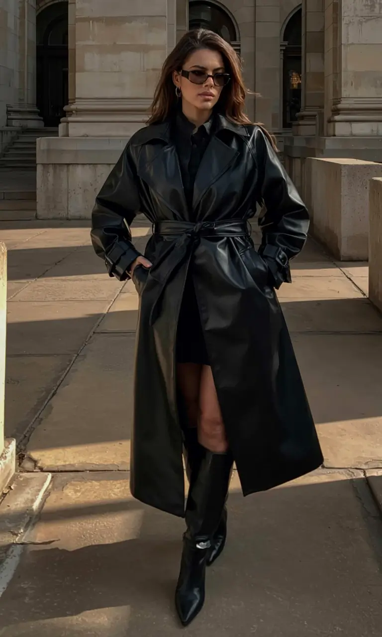 fall outfits latina women - cute ideas 2025 Matrix Mood With a Feminine Edge