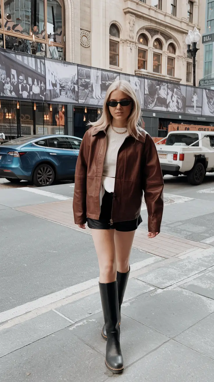fall outfits with boots trendy ideas 2025 City Slicker Meets Cozy Girl