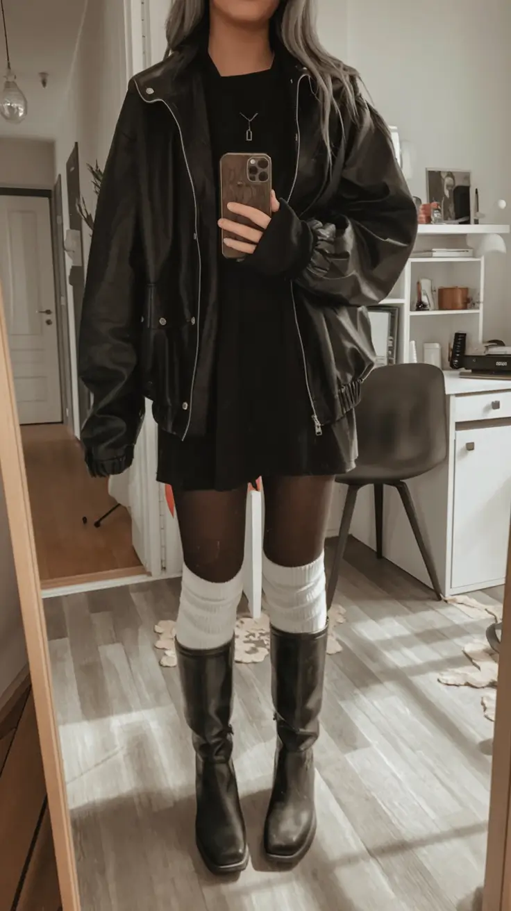 fall outfits with boots trendy ideas 2025 Monochrome Layers With a Twist