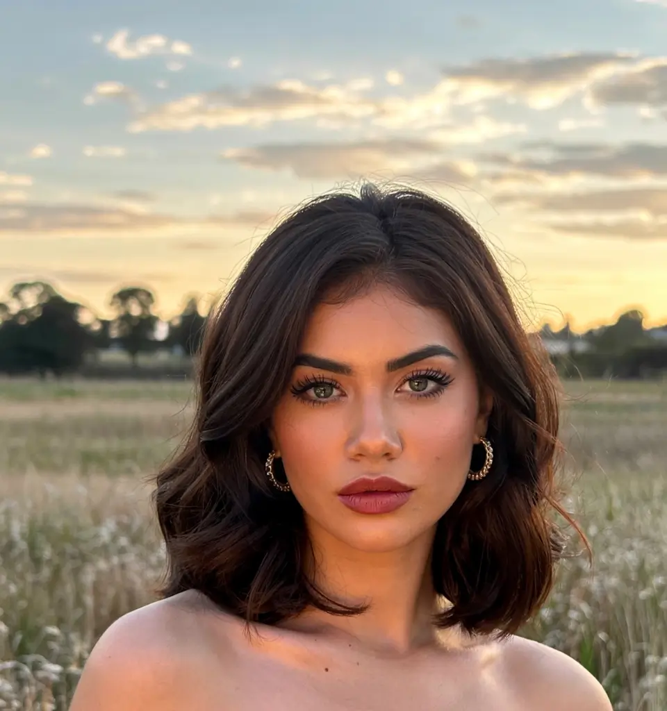 fall oval face haircuts ideas 2025 Voluminous Mid-Length Bob with Tucked-In Ends
