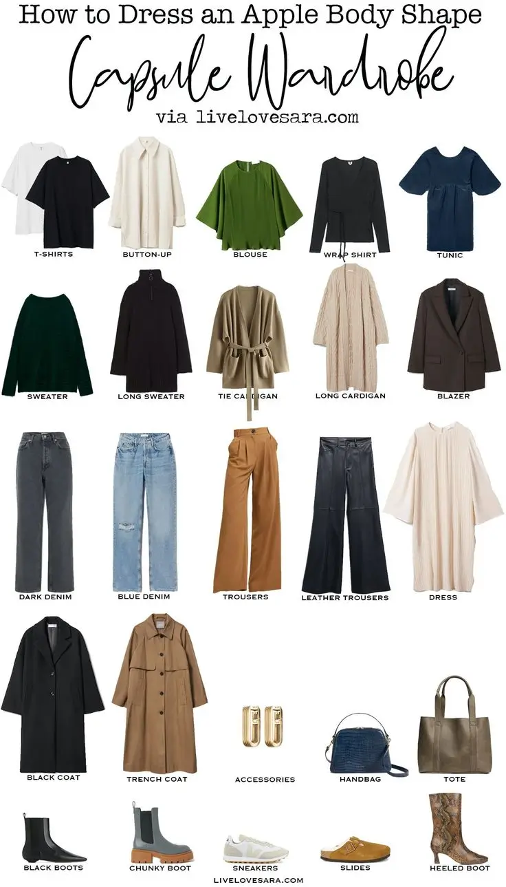 fall plus size capsule wardrobe ideas 2025 Curve-Conscious Structure for Apple Body Shapes