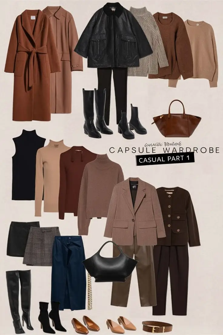 fall plus size capsule wardrobe ideas 2025 Rich Cocoa Layers With Tailored Ease