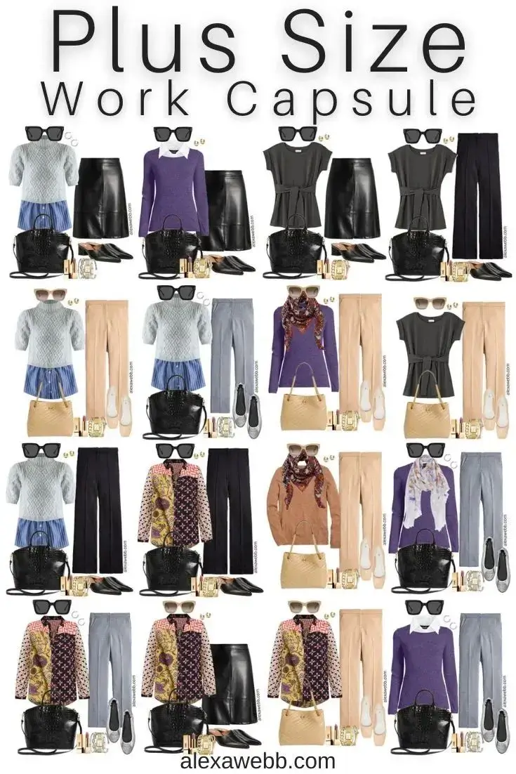fall plus size capsule wardrobe ideas 2025 Polished Layers for the Office Girlie