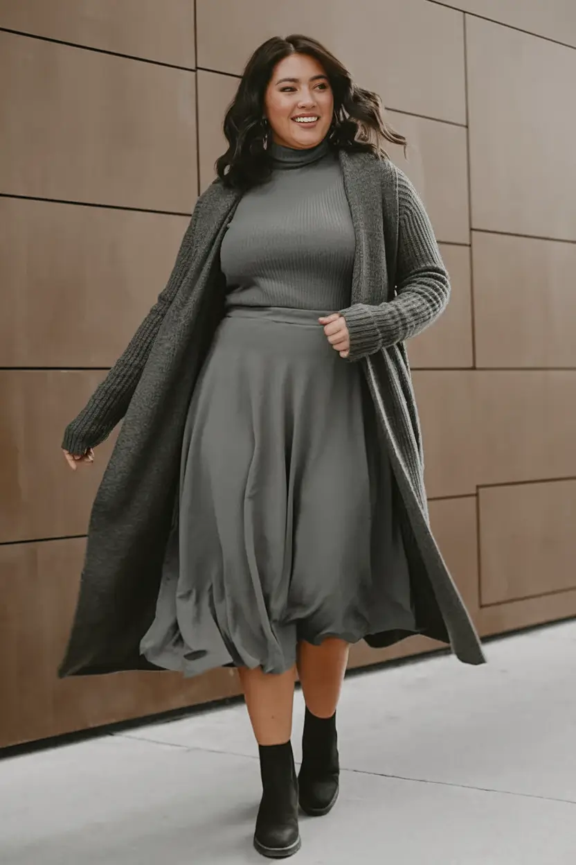 fall plus size outfits ideas 2025 Grey Days, Bright Vibes