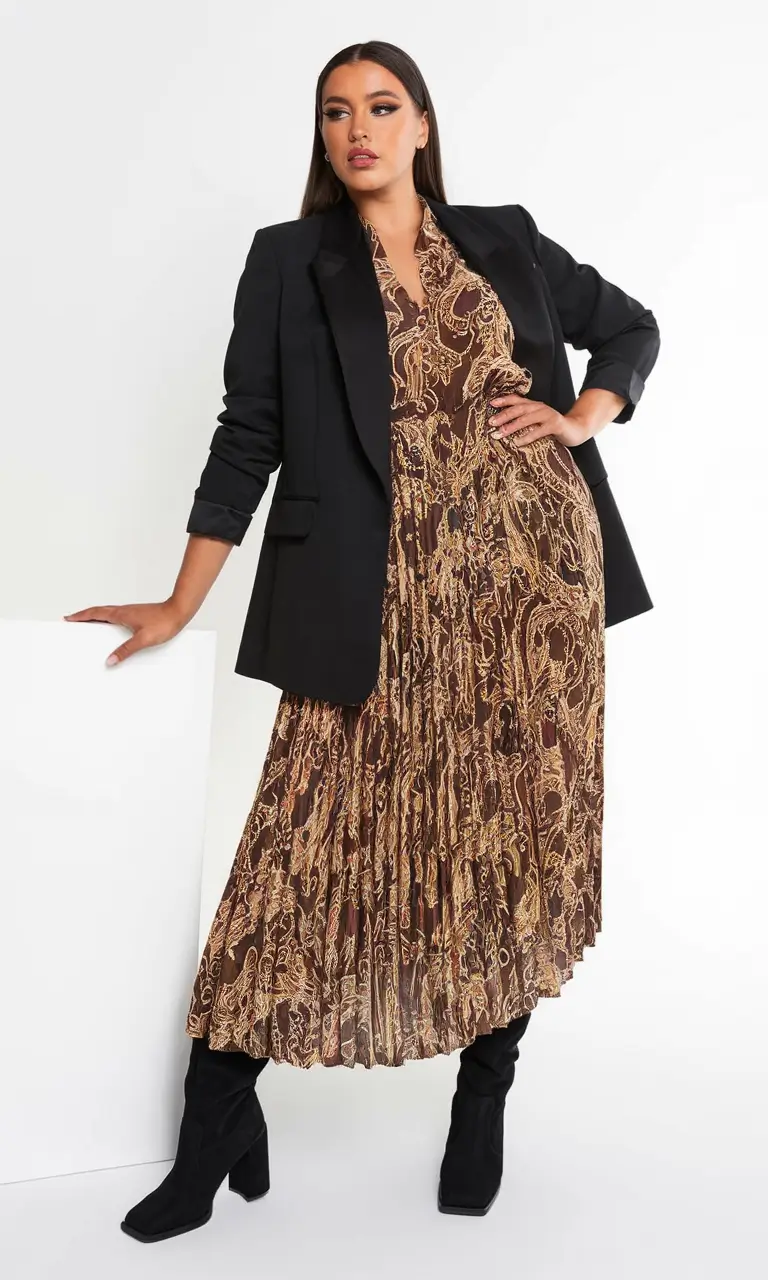 fall plus size outfits ideas 2025 Autumn Prints: Boho Meets Boss