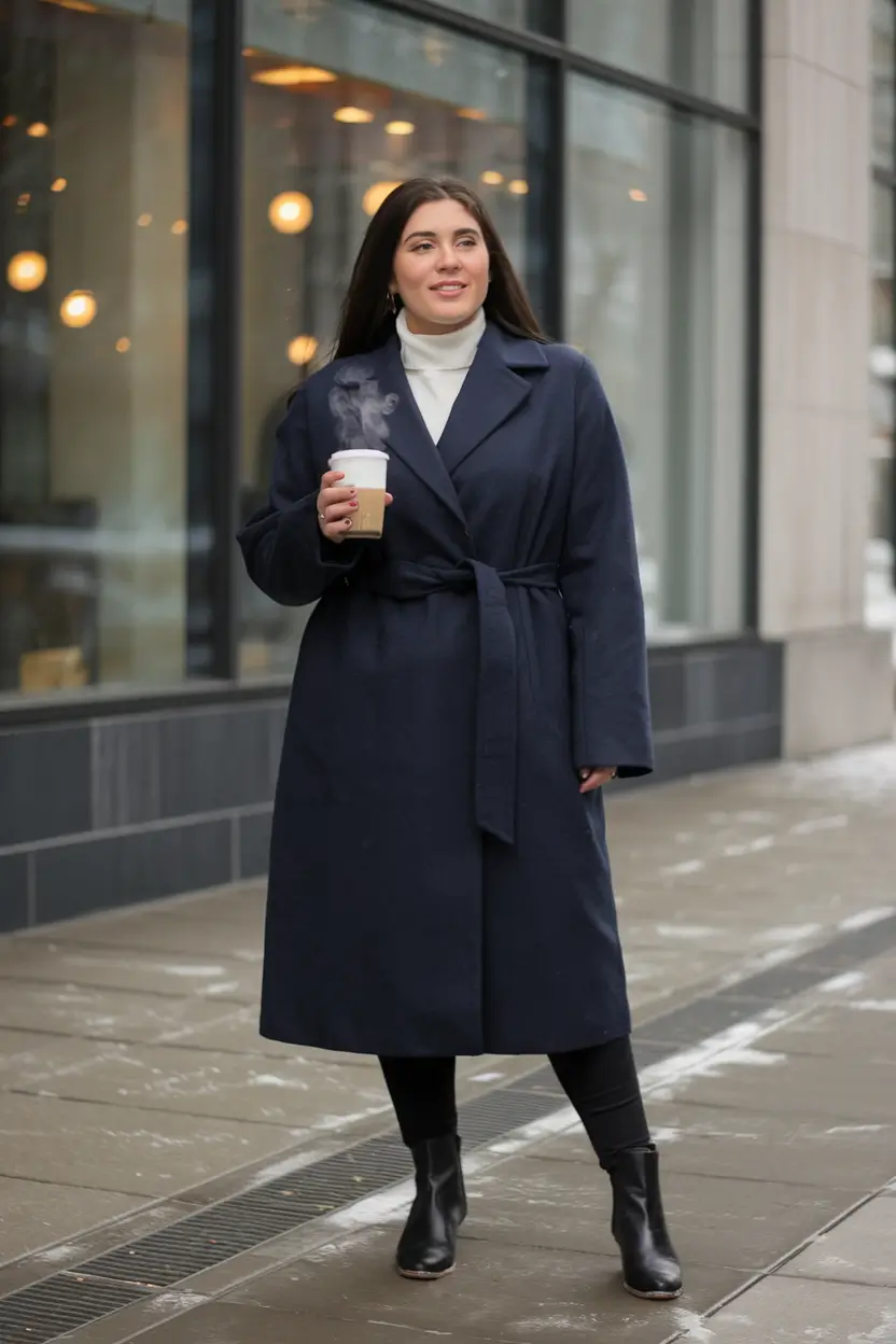 fall plus size outfits ideas 2025 Hot Coffee, Cold Mornings: The Everyday Classic