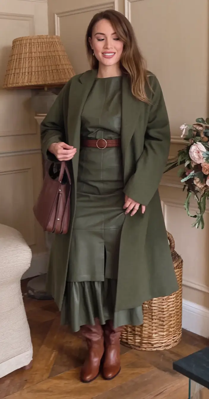fall plus size outfits ideas 2025 Green Goddess: Earthy, Layered, and Luxe