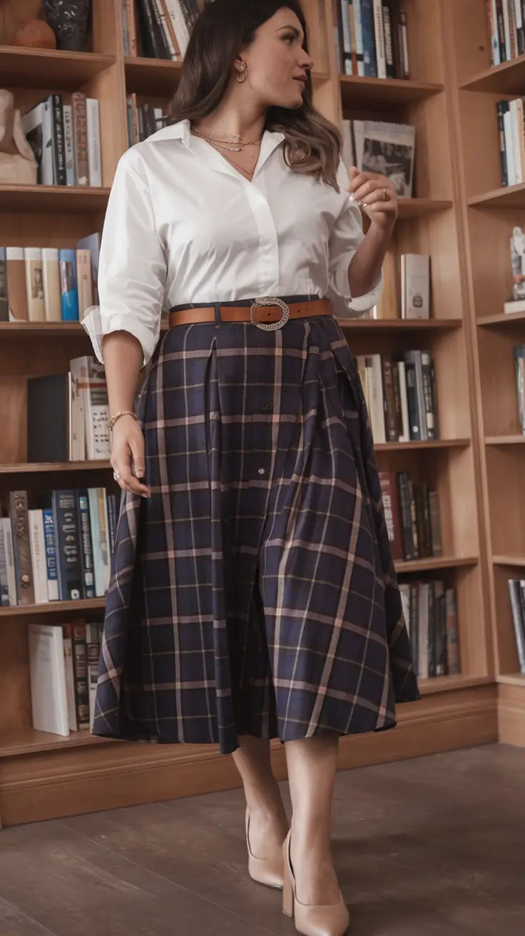 fall plus size outfits ideas 2025 Academia Revival: Smart, Classic, Effortless