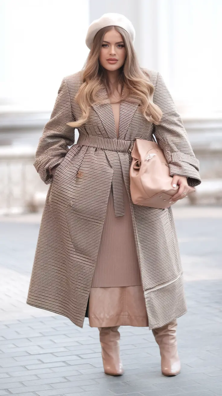 fall plus size outfits ideas 2025 Parisian Autumn: Luxe Neutrals and Texture