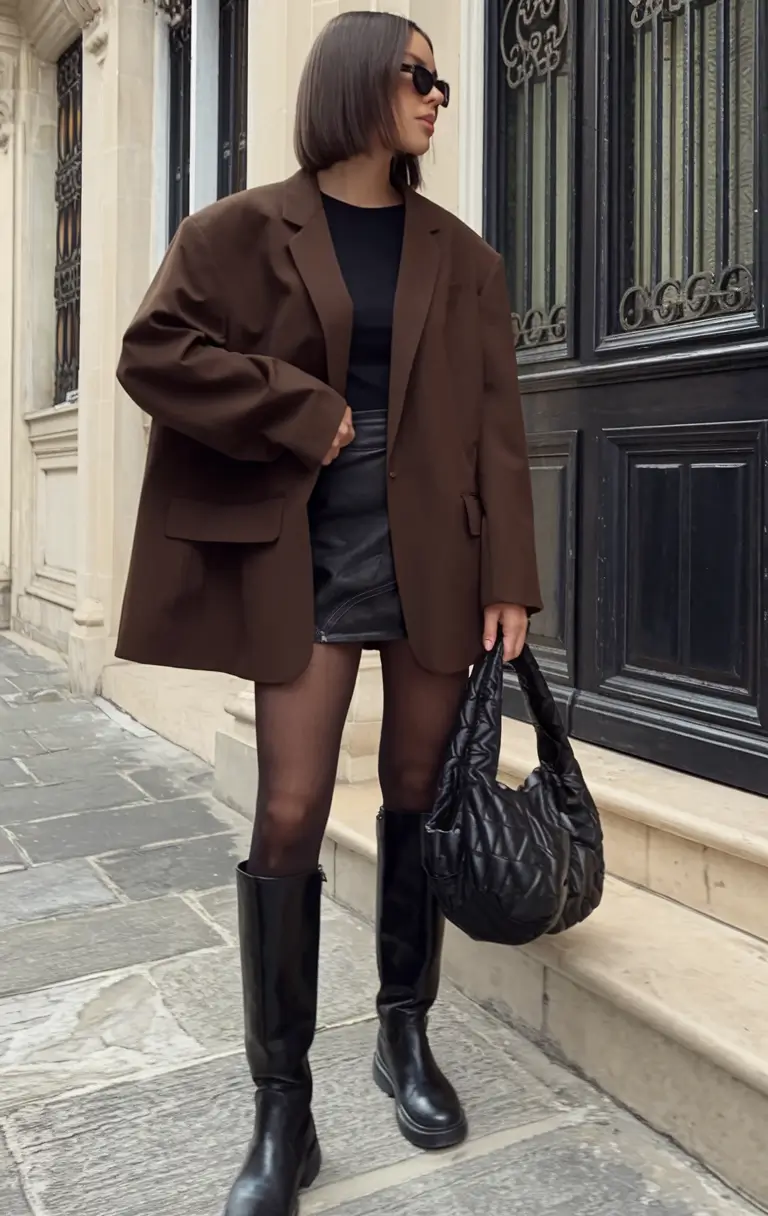 fall transition outfits ideas 2025 Masculine Tailoring Meets Soft Utility