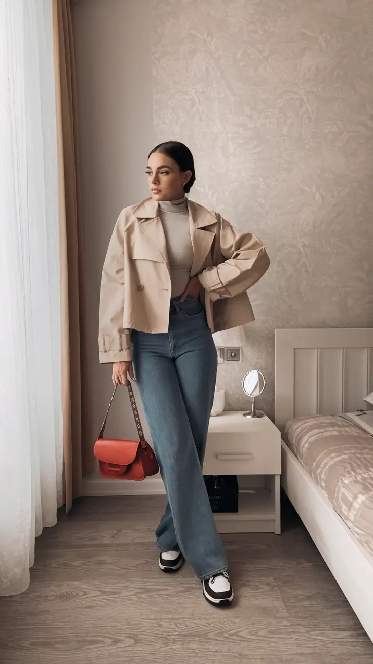 fall transition outfits ideas 2025 Soft Neutrals and Bright Touches