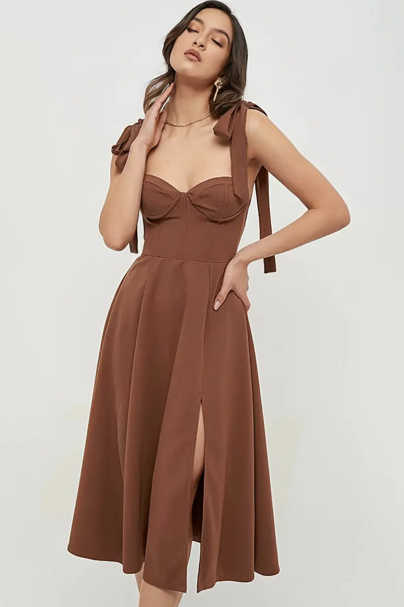 fall wedding guest dress ideas 2025 Milk Chocolate & Modern Romance