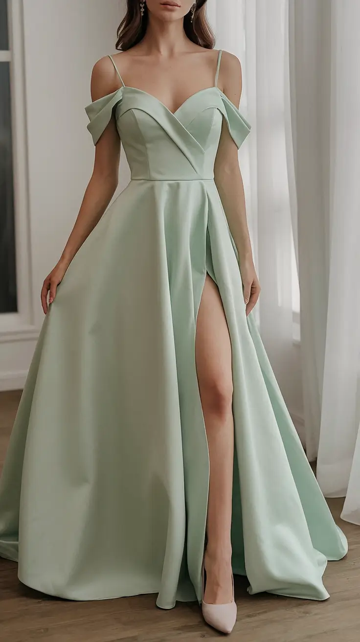 fall wedding guest dress ideas 2025 Minted Glamour with a Slit