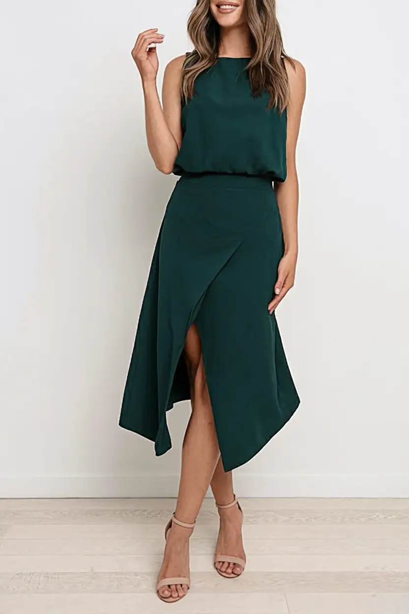 fall wedding guest dress ideas 2025 Casual Forest Green Cool