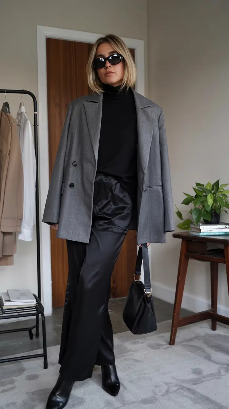 fall work outfits for women+Texture, Tone, and Monochrome Drama