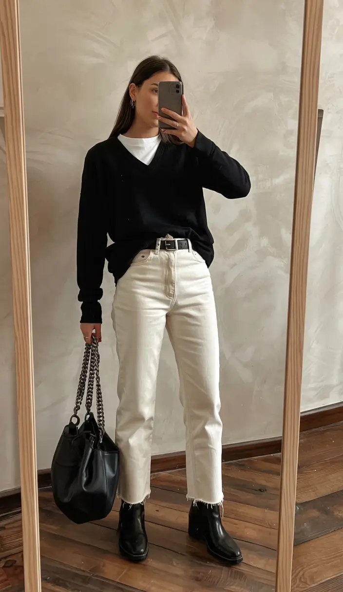 fall work outfits for women+Layered Simplicity with a Twist