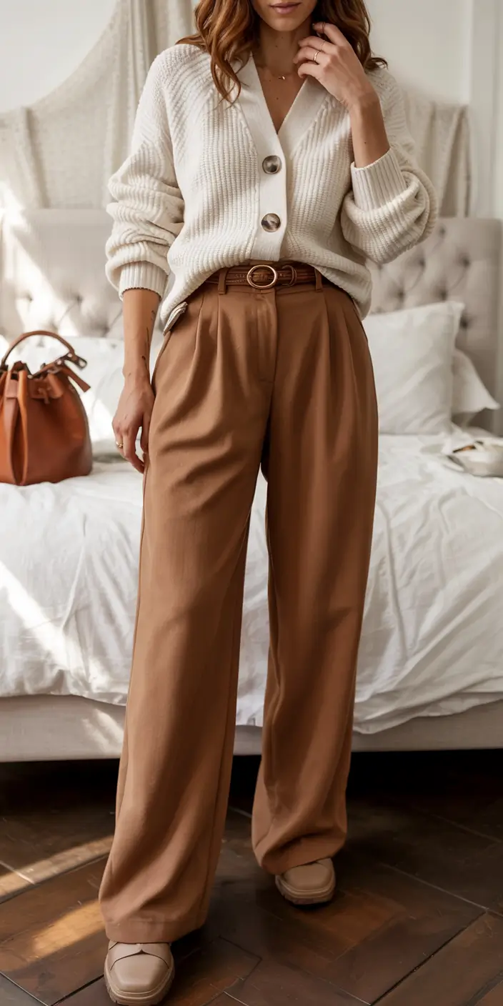 fall work outfits for women+Cozy Layers With a Vintage Touch