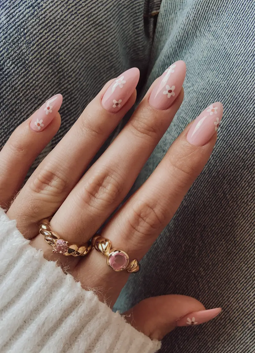 floral nail ideas to bloom in summer 2025 Petite Daisy Sprinkle