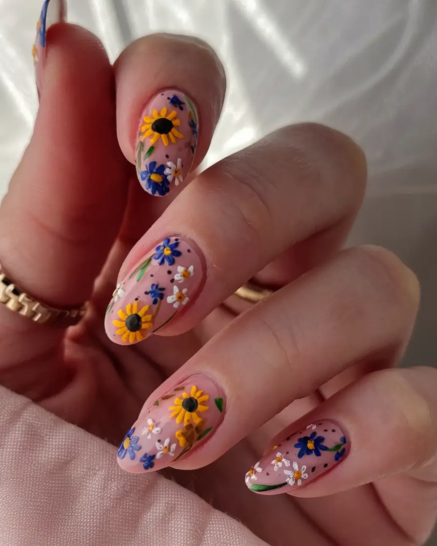 floral nail ideas to bloom in summer 2025 Bold Summer Bloom Explosion