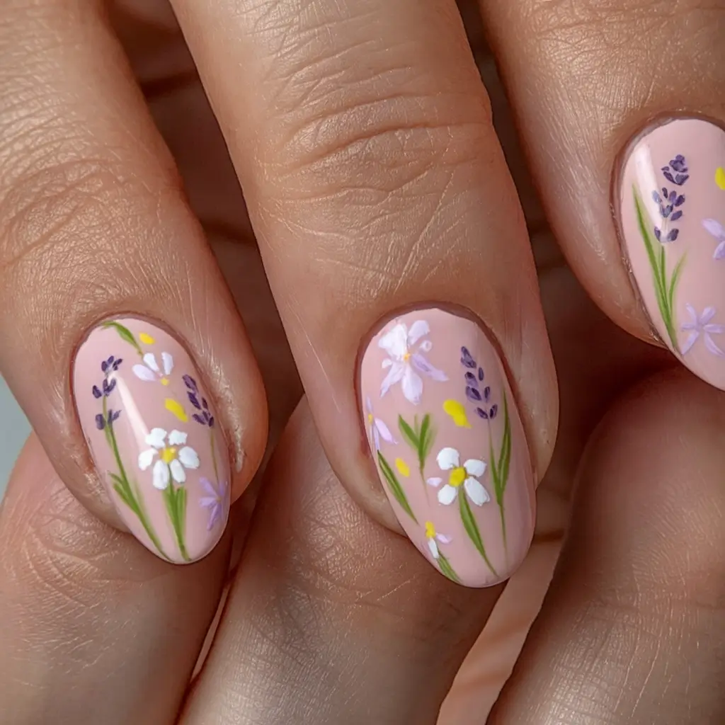 floral nail ideas to bloom in summer 2025 Wildflower Meadow Mix
