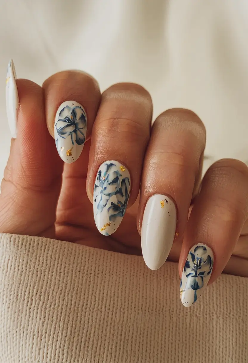 floral nail ideas to bloom in summer 2025 Porcelain Garden Chic