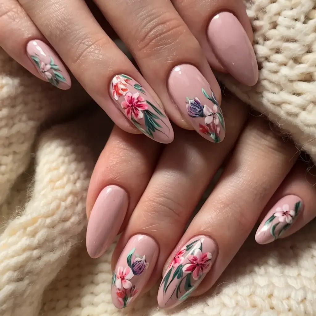 floral nail ideas to bloom in summer 2025 Tropical Garden Escape