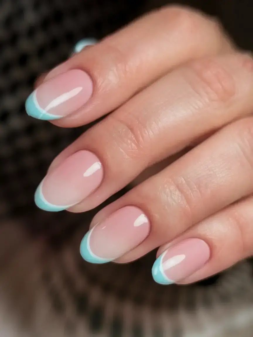 french tips for summer 2025 Pastel Sky French Curves