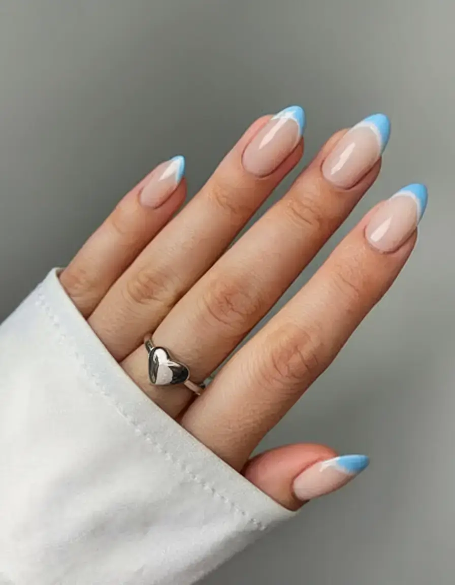 french tips for summer 2025 Ocean Breeze Tips