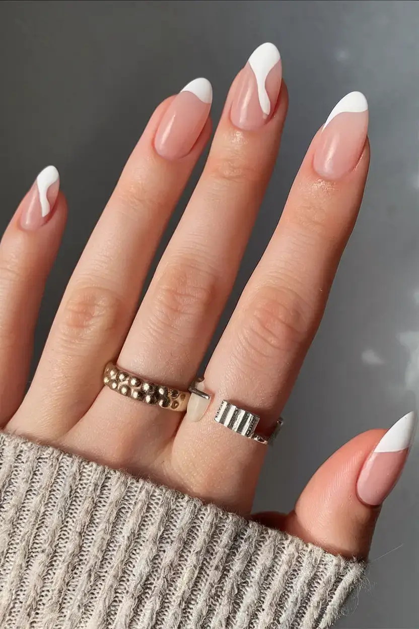 fresh white nail looks for summer 2025 Soft Wave French Tips