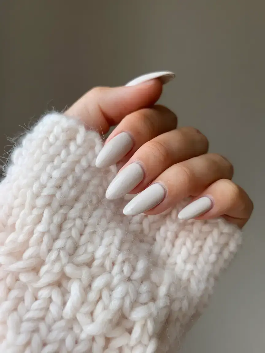 fresh white nail looks for summer 2025 Milky Nude Whisper