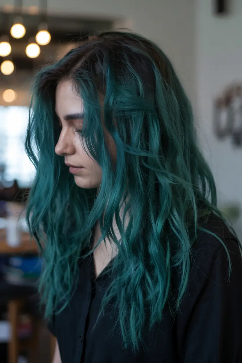Fun fall hair colors 2025 Deep Forest Waves